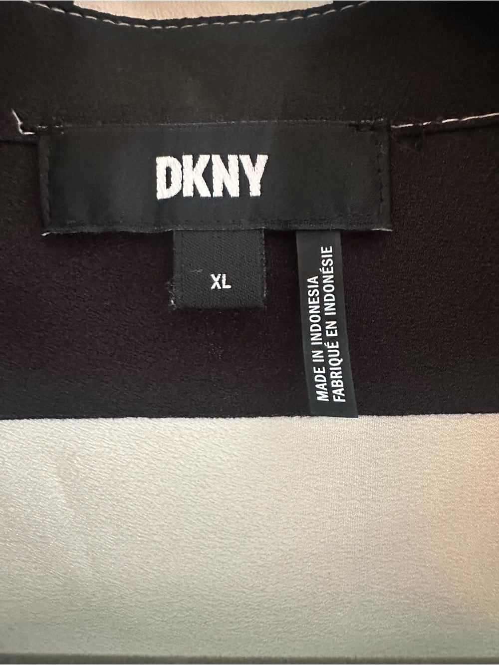 DKNY | Black and White Striped Button-Down Shirt - Picture 6 of 8